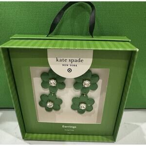 kate spade new york x Target - Green Floral Linear Earrings Limited Edition